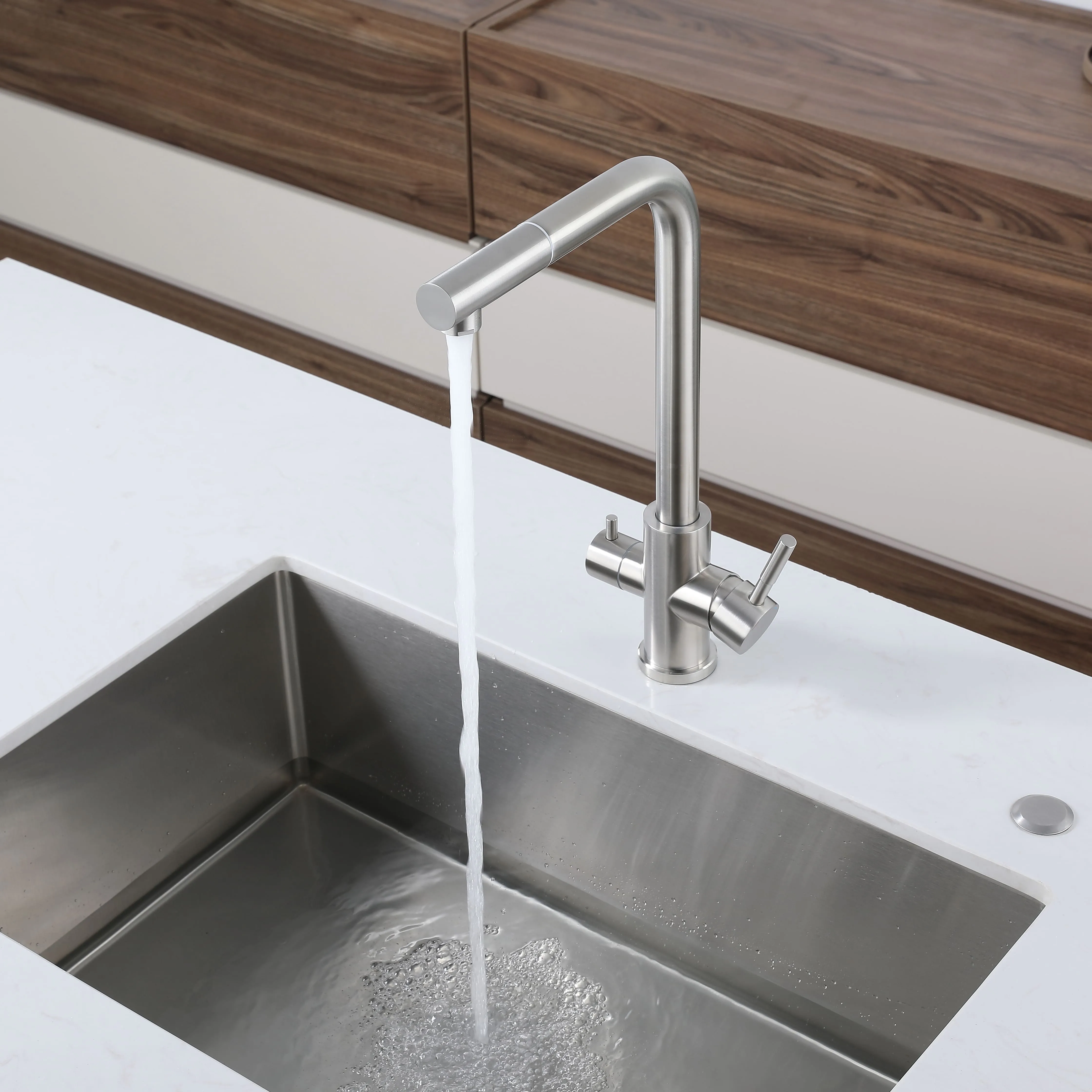 Кухонный смеситель Z-5421 песочный GranFest QUARZ - Вид №2