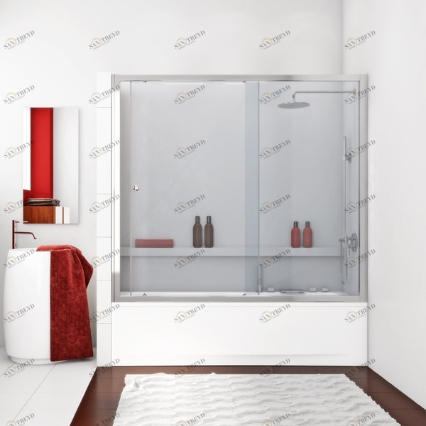 170X160GV862 Душевое ограждения на борт вынны GUTEWETTER Германия SHAPE