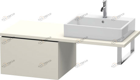 LC583309191 Шкафчик для консоли L-Cube #LC5833 620 x 547 мм Серо-коричневый декор Duravit