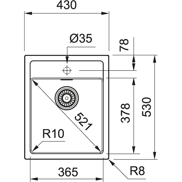 SID 610-40 Мойка кухонная прямоугольная Franke Sirius - Вид №1