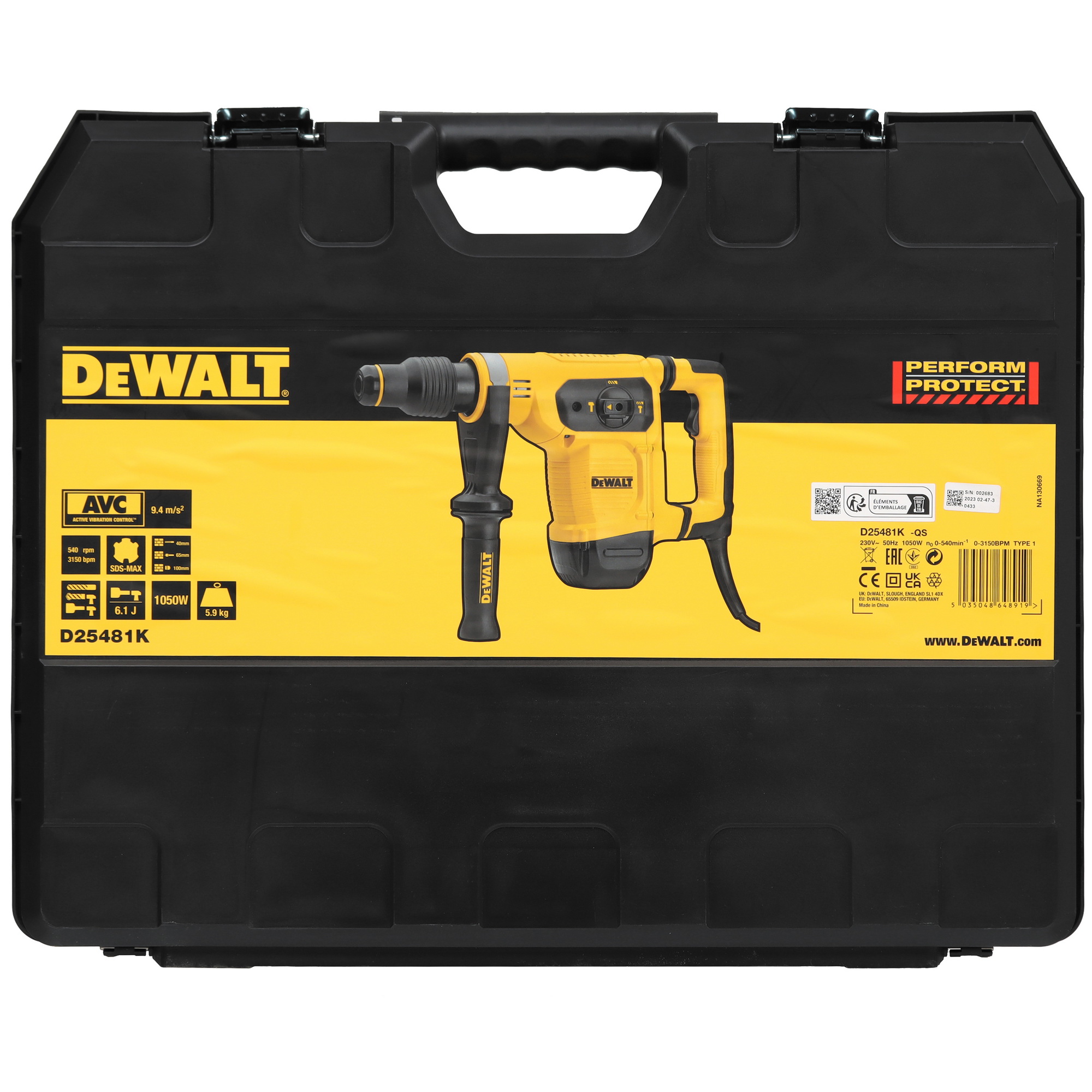 Перфоратор DeWalt D25481K 5437805 STDN-0069207 - Вид №6