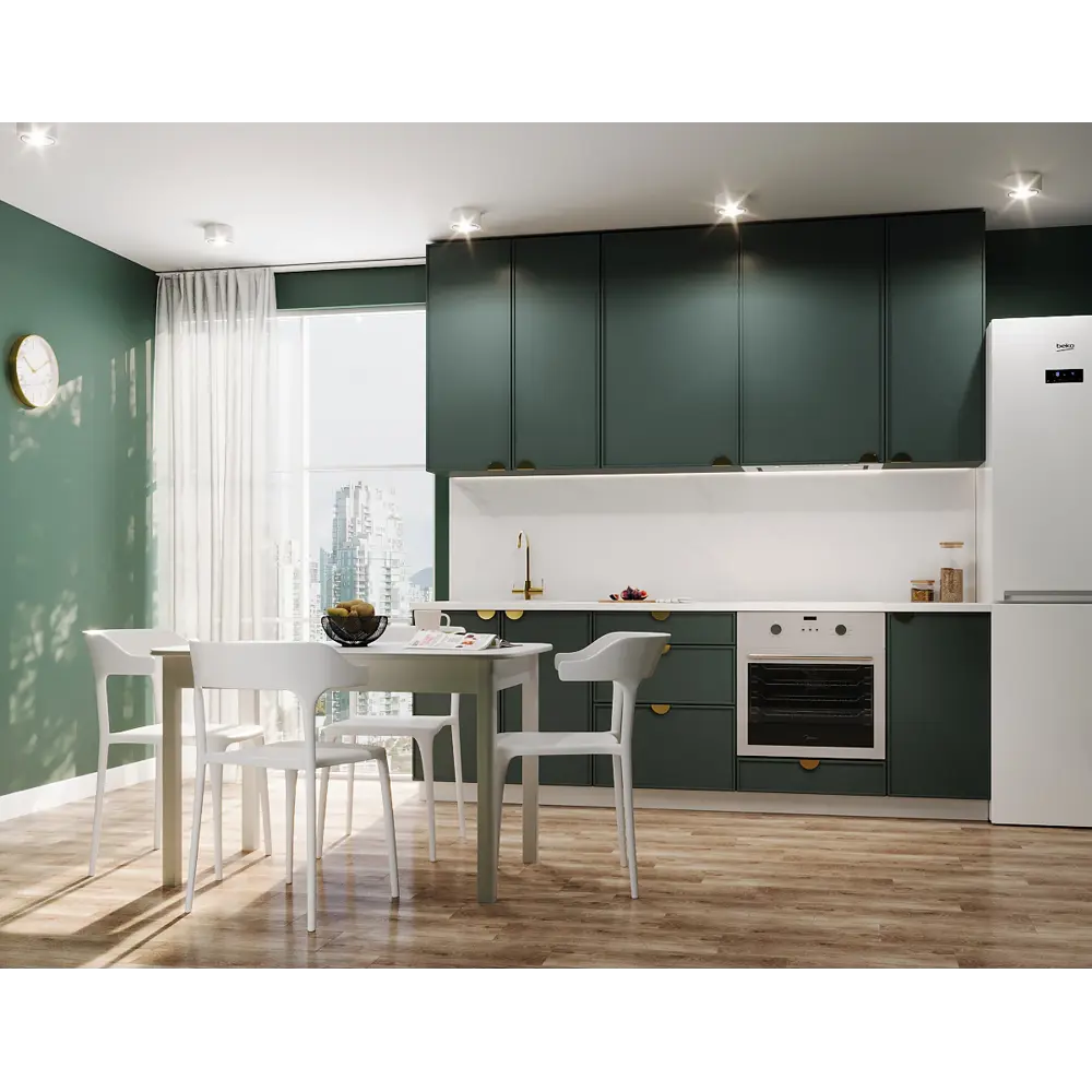Фальшпанель для кухонного шкафа Инта 37x102 см KONSENSA МДФ цвет зеленый 89417914 STLM-2113305 Инта зелёная - Вид №4