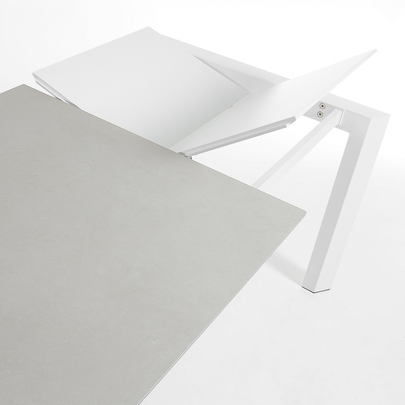 051212 Стол Atta 120 (180)x80 керамика белый La Forma Axis - Вид №2