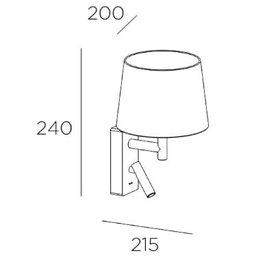 Алюминиевая лампа для чтения LedsC4 метрическая ARCH-00011675