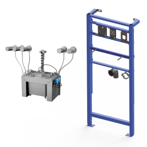 85815 Комплект 5 шт. автоматических нержавеющих настенных дозаторов мыла, центральный 6 л бачок для мыла, включая монтажную раму SLR 24, 230 В SANELA