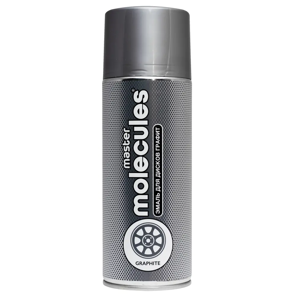 Эмаль аэрозольная для автомобильных дисков Molecules 520 мл цвет графит STLM-2001968
