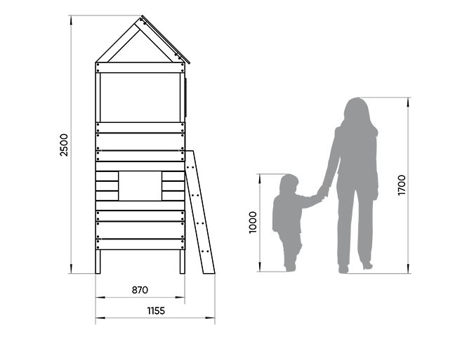 Кровать-домик двухъярусная Home nord M 80х160 см белая, голубая ELLIPSE ELLIPSE HOME 351778 Белый;голубой Santreyd  - Вид №4
