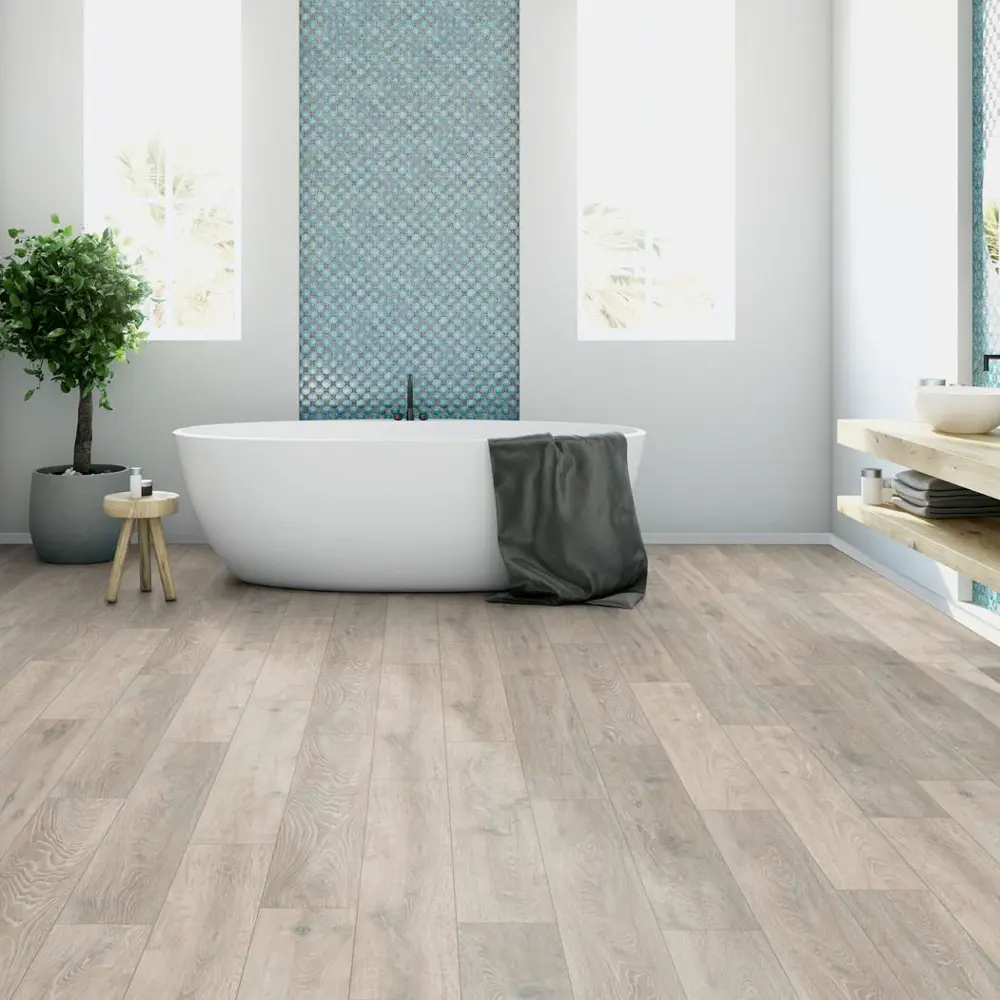 90298564 Ламинат Ter Hurne Dureco Classic Line Дуб Луна серый 33класс толщина 12 мм с фаской 1.48 м² STLM-0173886