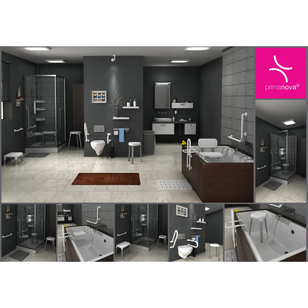 Сиденье для ванны Primanova 34x42 см цвет графит 82372777 STLM-2101021 Без серии - Вид №4
