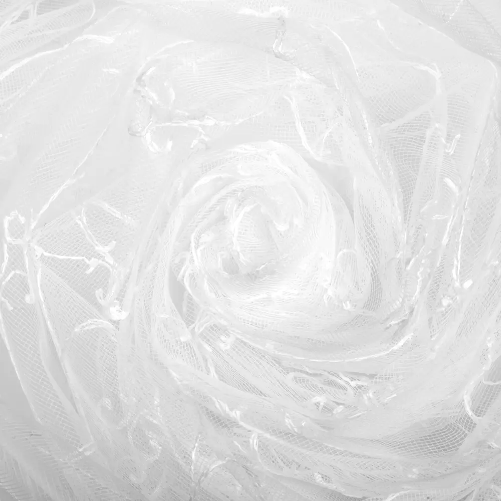 Тюль на ленте «Вышивка», 250x260 см, орнамент, цвет белый AMORE MIO STLM-2149423 - Вид №1