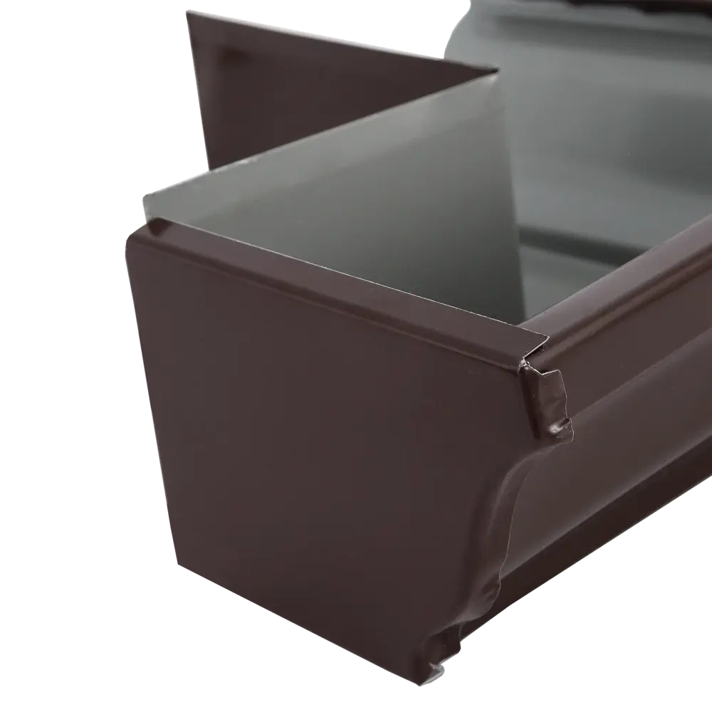 Заглушка желоба левая 120x86 мм цвет коричневый ЮГ-ПРОФИЛЬ STLM-2200303 - Вид №2