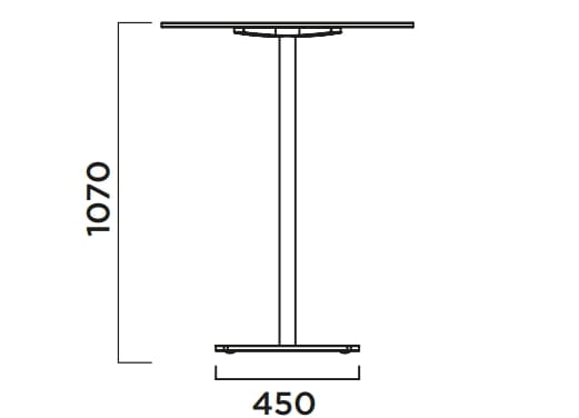 Высокий круглый стол из стали и HPL Infiniti ARCH-00047351 - Вид №3