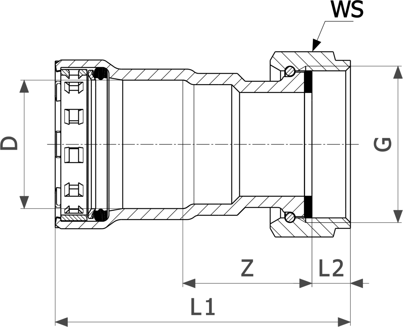 718 879 Модель 4263 Трубопроводные системы  Megapress  Резьбовые соединения Santreyd  - Вид №3