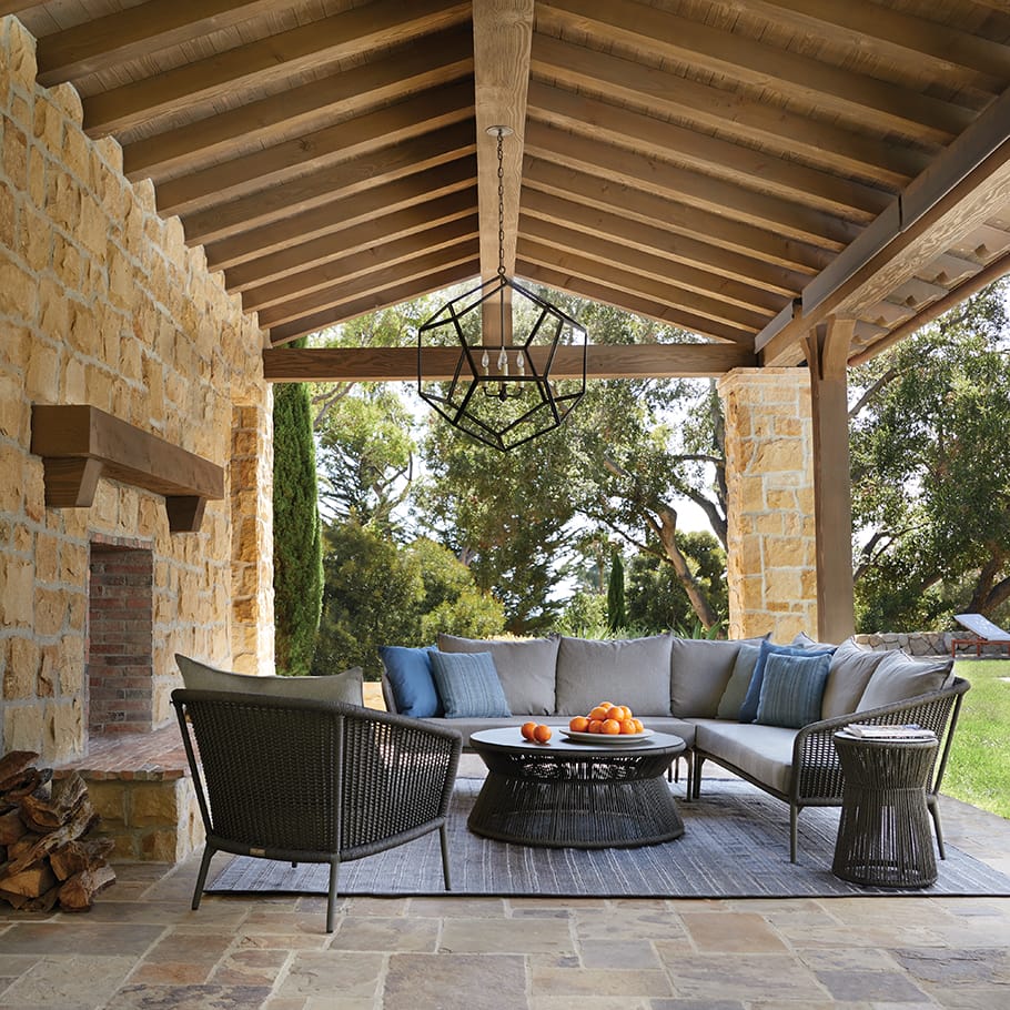 Круглый журнальный столик из морской веревки и алюминия JANUS et Cie Knot ARCH-00139907 - Вид №4