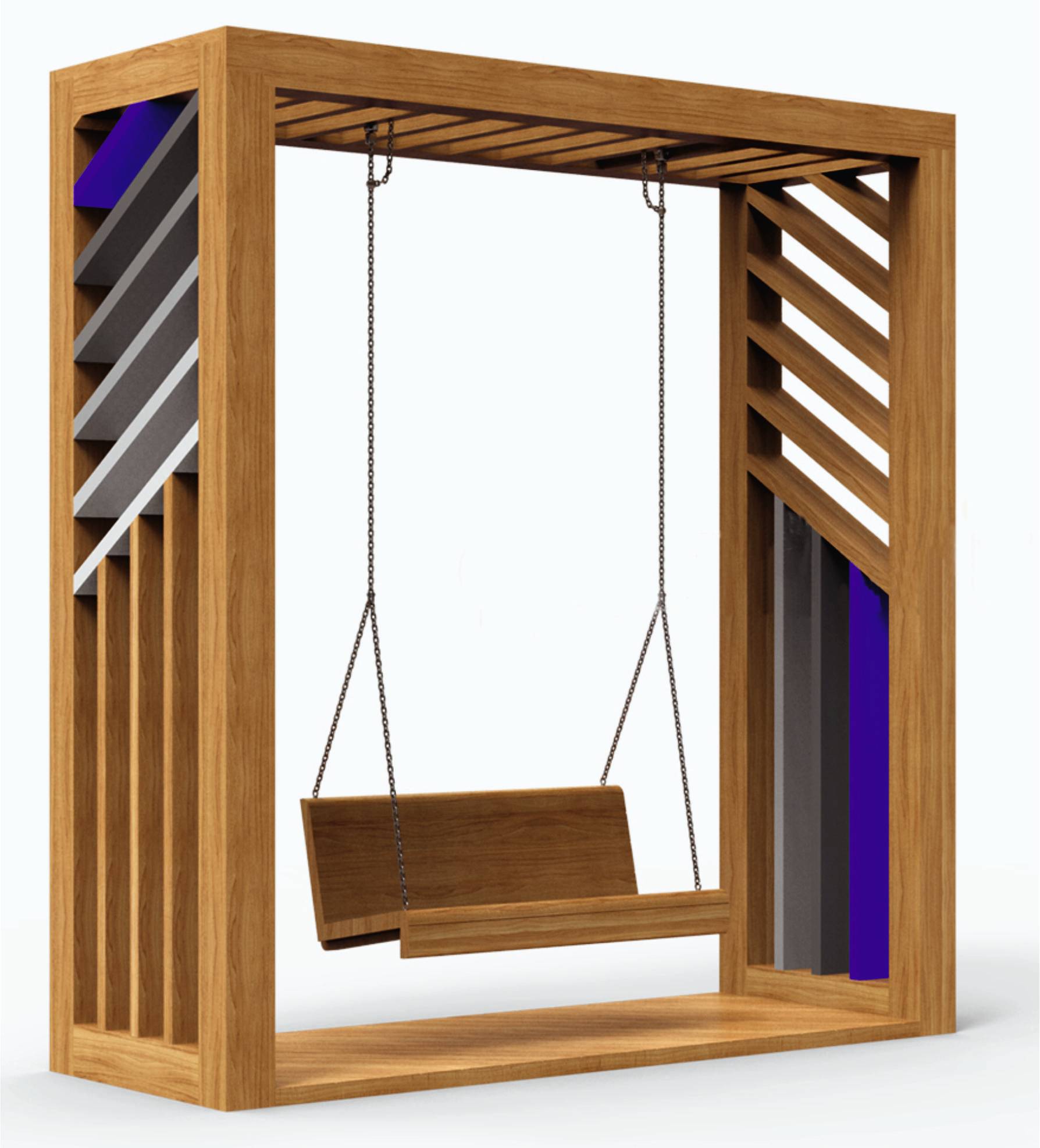 14463 ПРАГА Modern 01, качели парковые уличные LAB.Space  - Вид №1