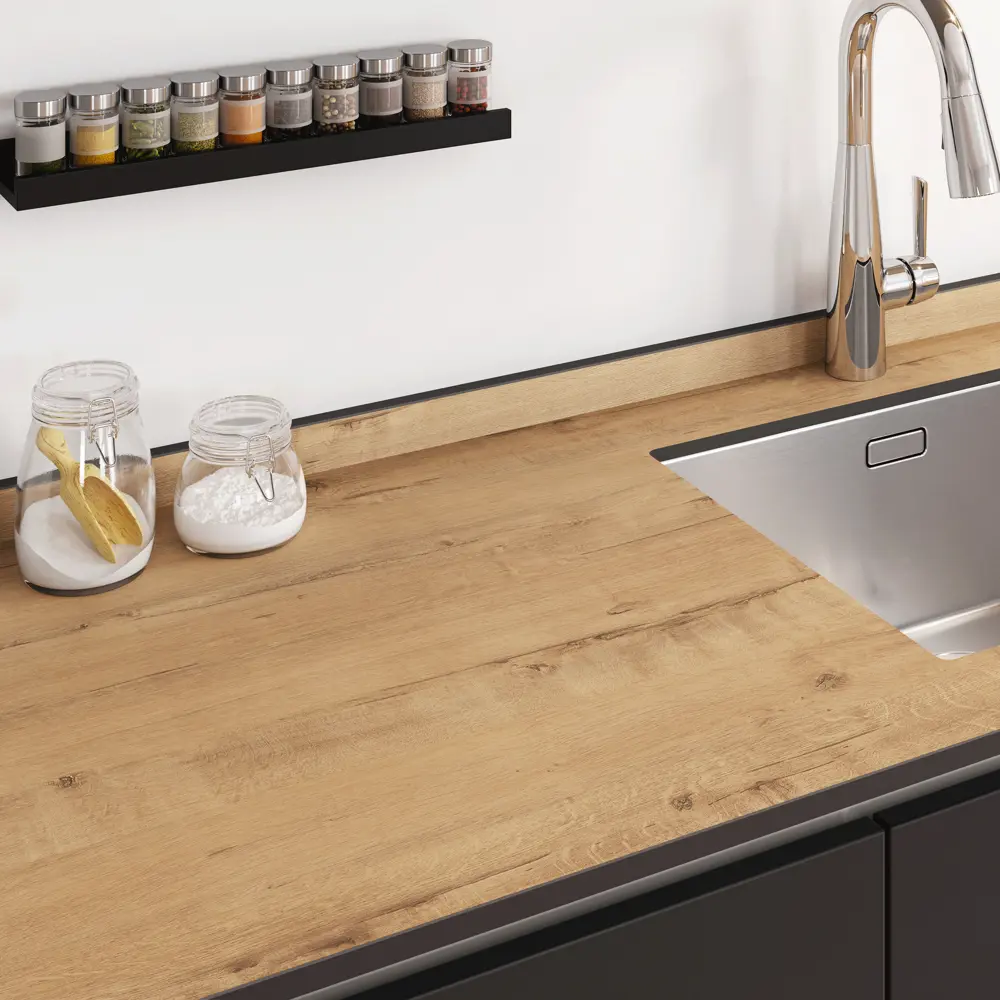 Кухонная столешница Slotex 300x60x1.6 см HPL-пластик цвет дуб брукхилл STLM-2111759 - Вид №5