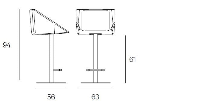 Кожаный поворотный стул с подставкой для ног Henge Hexagon ARCH-00075303 - Вид №2
