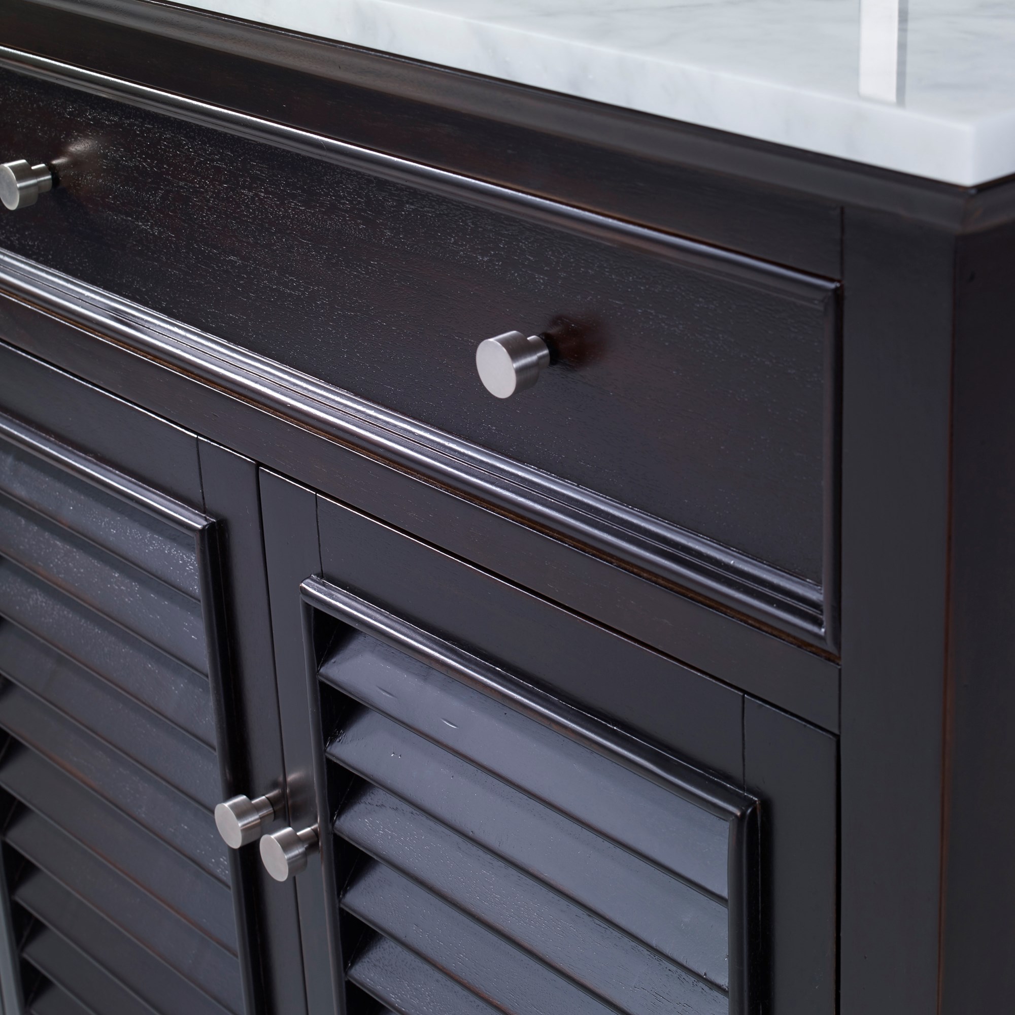Тумбочка, средняя (от 34 до 36,5) 17590-110-326 Louvered Sink Chest - Rubbed Raven Ambella  - Вид №5