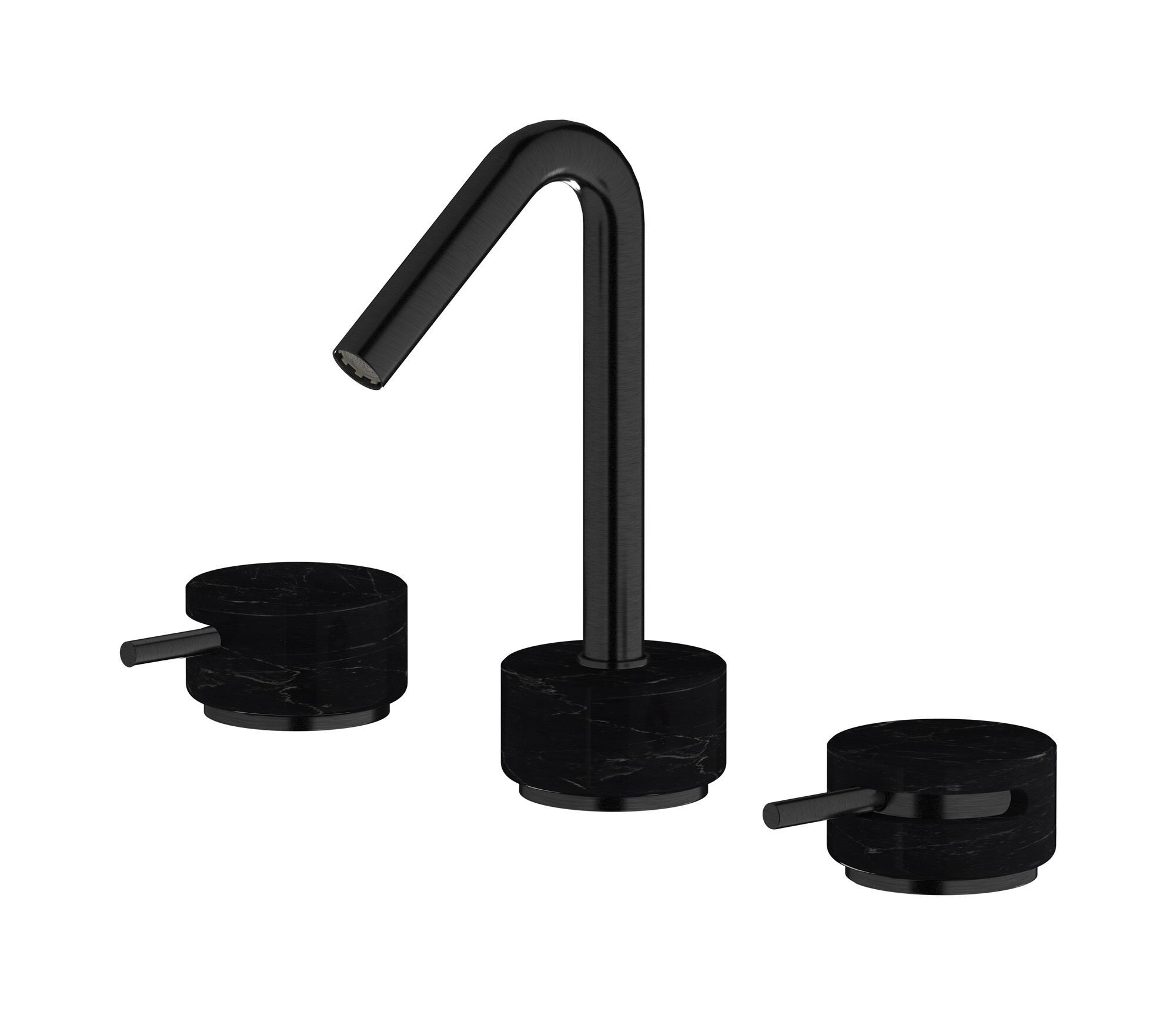 Смеситель для раковины с 3 отверстиями для мраморной столешницы с автоматическим сливом IB мрамор + мрамор Elle ARCH-00040657 - Вид №5