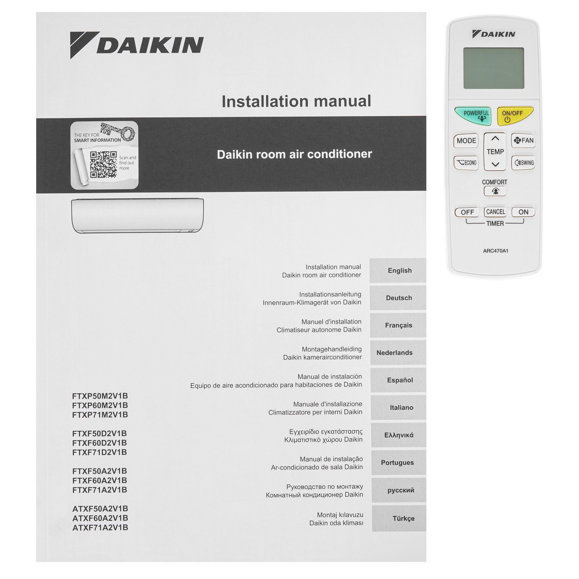 9045211 Кондиционер настенный сплит-система Daikin FTXF60D/RXF60D белый STDN-0124266 - Вид №9