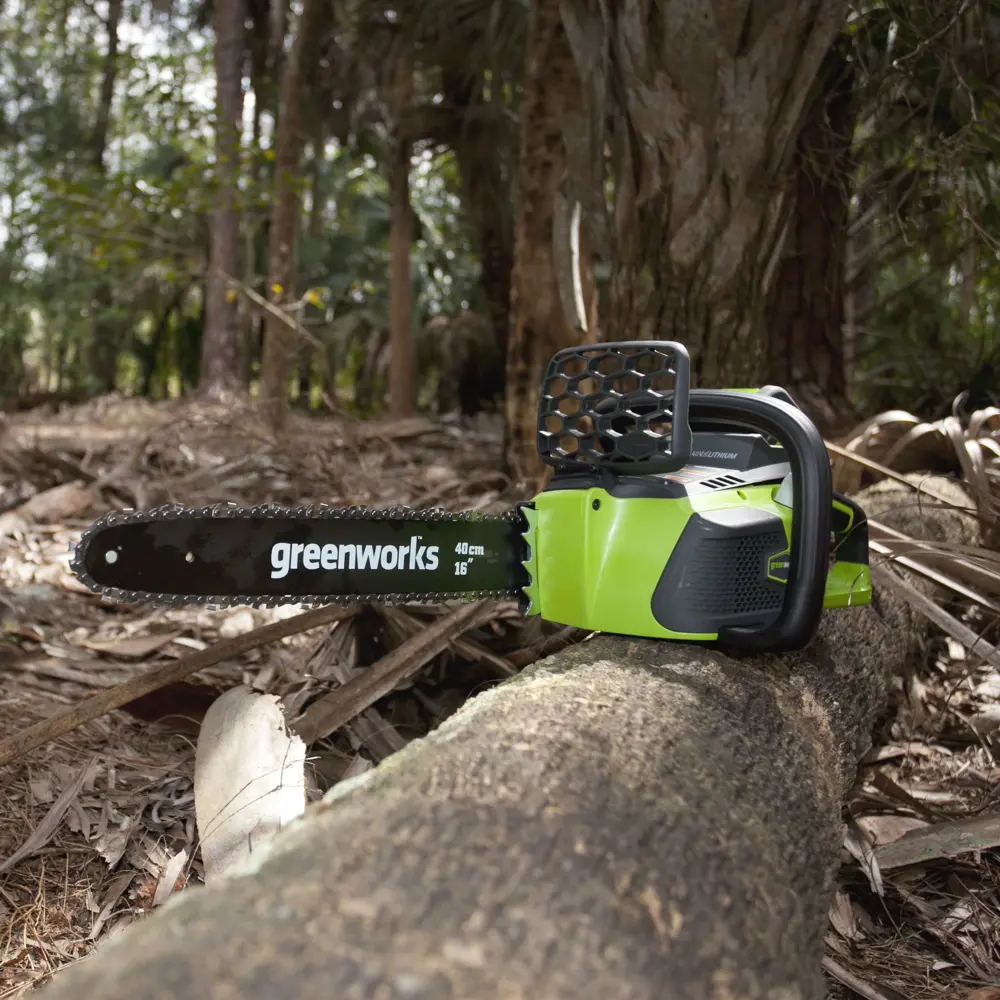 Аккумуляторная пила GreenWorks, 40 В шина 40 см АКБ и ЗУ не в комплекте STLM-2171803 - Вид №6