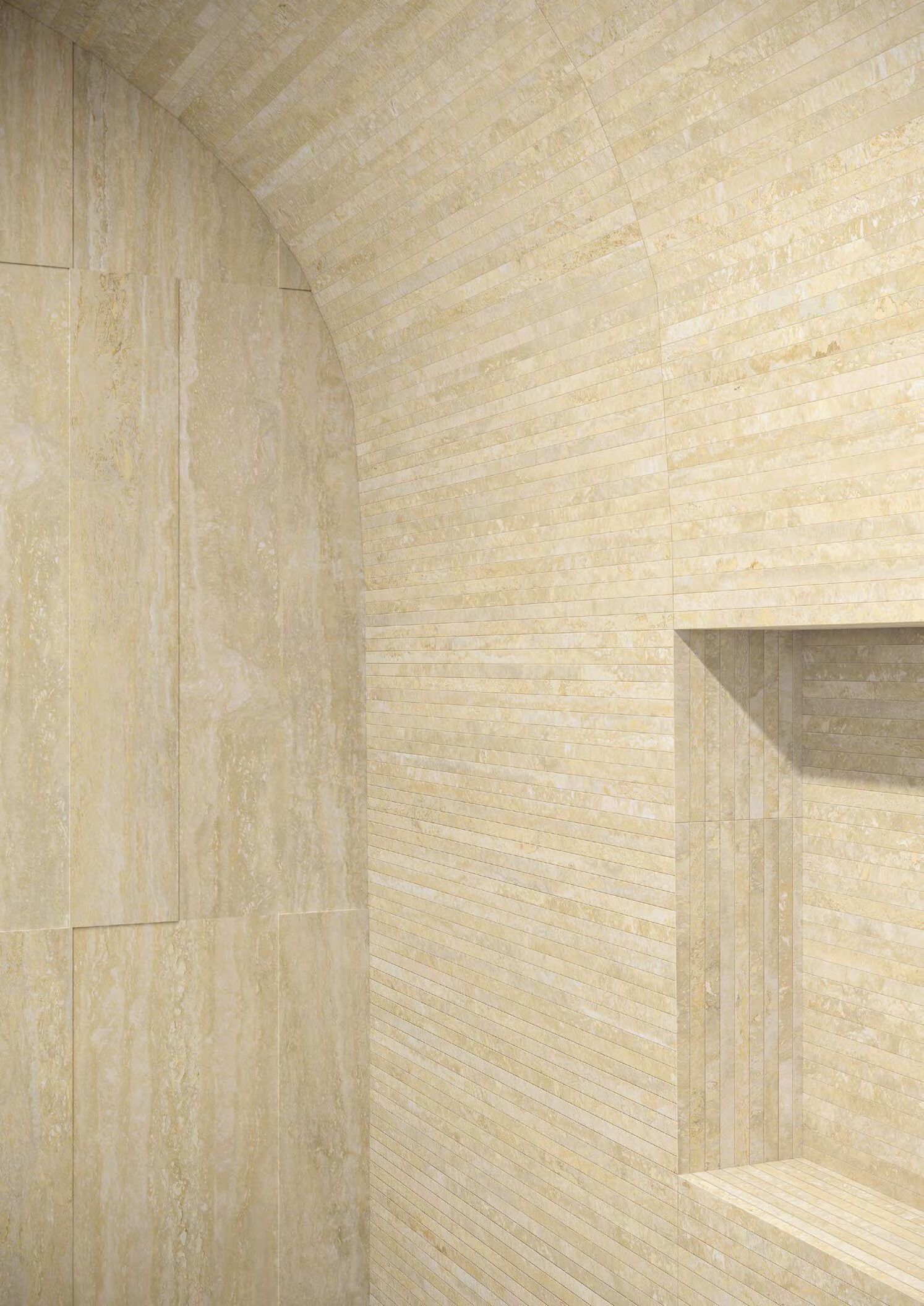 Трехмерное покрытие из керамогранита с эффектом травертина Italgraniti травертины ARCH-00123958 - Вид №5