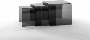 Tonin Casa Низкий прямоугольный журнальный столик из стекла