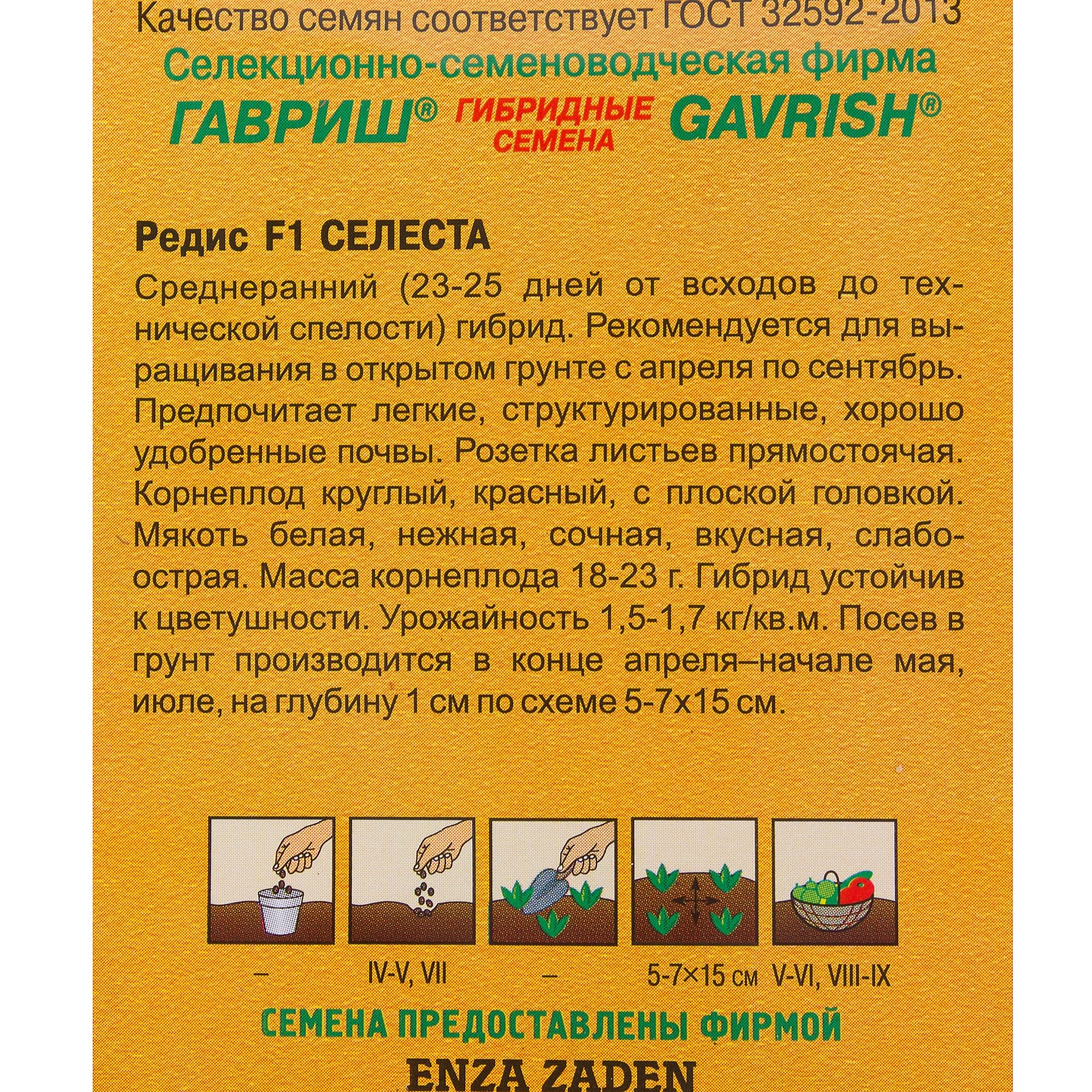 81933347 Семена Редис «Селеста» 0.5 г, (Голландия), h14 Santreyd  - Вид №2