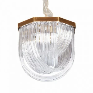 Подвесной светильник Murano L4 brass от Delight Collection A001 L4 DELIGHT COLLECTION ДИЗАЙНЕРСКИЕ 243937 Прозрачный;золото