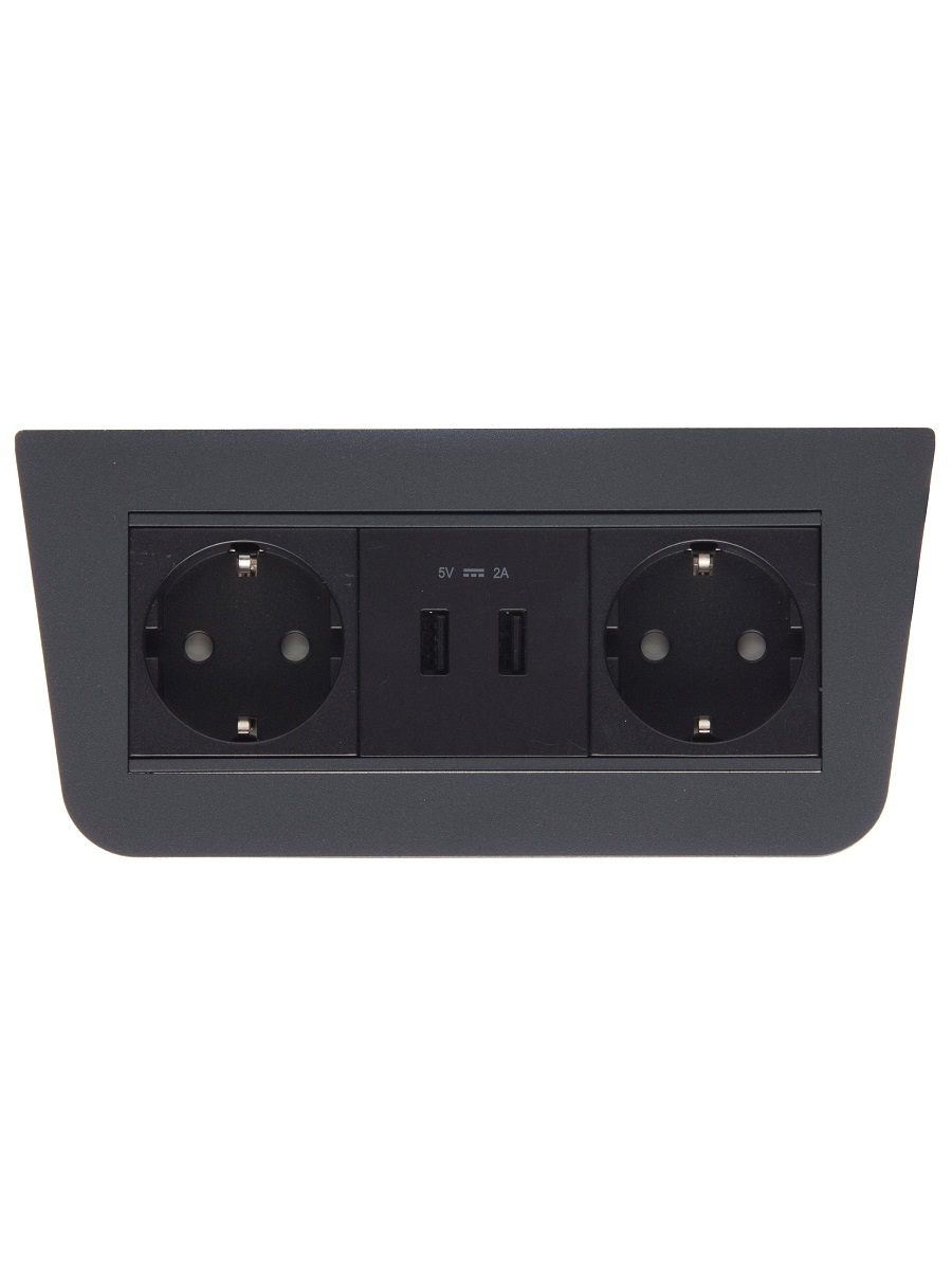 Блок электрических розеток Basic 12097 Anthracite NAVAKO 