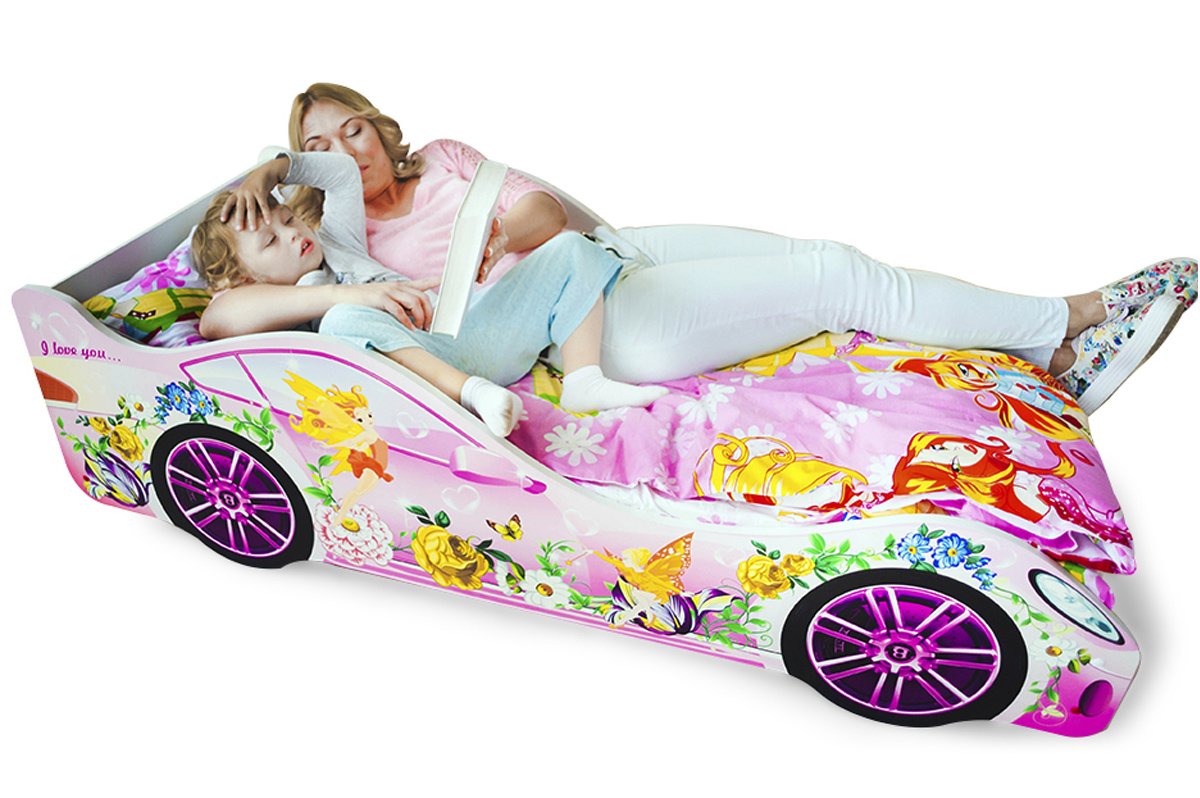 Детская кровать-машина "Фея" БЕЛЬМАРКО  326743 Розовый Santreyd  - Вид №2