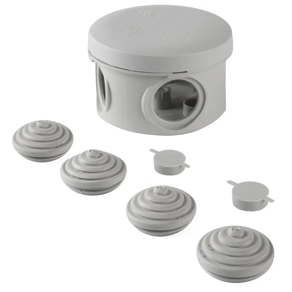 Коробка распределительная Legrand Plexo 40х40х60 мм цвет серый, IP55 STLM-2204911 - Вид №1