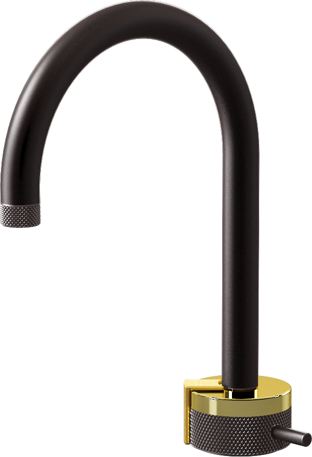 E-11502-R1PB-L2BAU-GM Однорычажный прогрессивный смеситель для раковины - излив 16см GRAFF MOD+