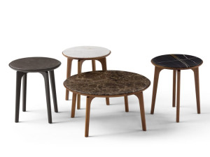 Мраморный круглый журнальный столик