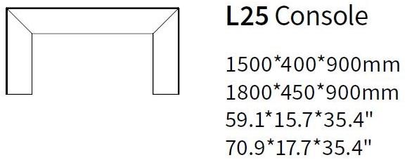 HC28 Cosmo Прямоугольная лакированная консоль  L25  - Вид №2
