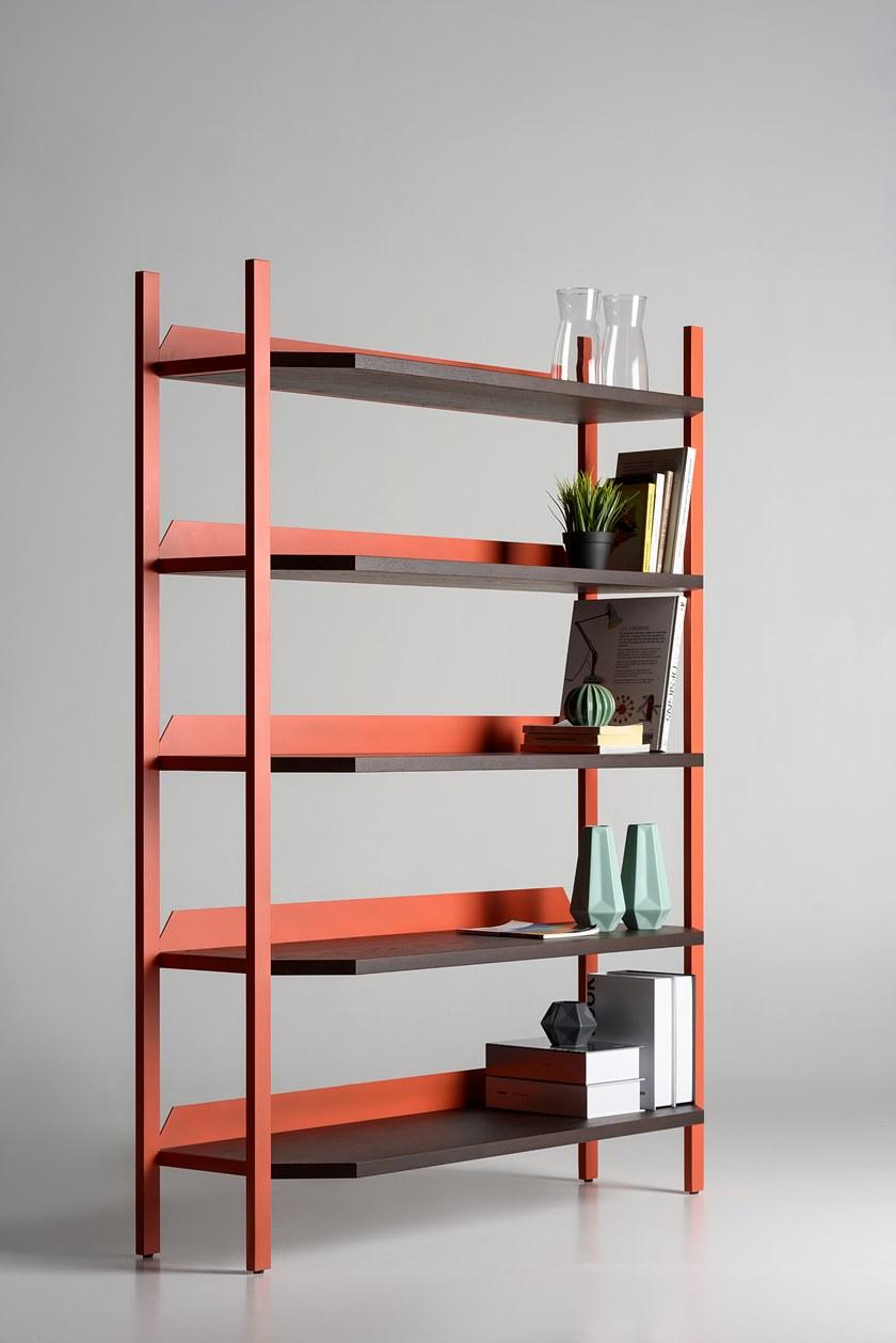 Zegen Самонесущий открытый книжный шкаф из стали и дерева Ufo Santreyd sun-id-1445886 - Вид №7