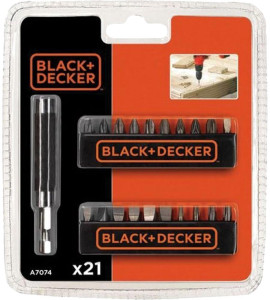 93813791 Набор бит Black Decker A7074-XJ, 21 шт. STLM-0574925 BLACK + DECKER