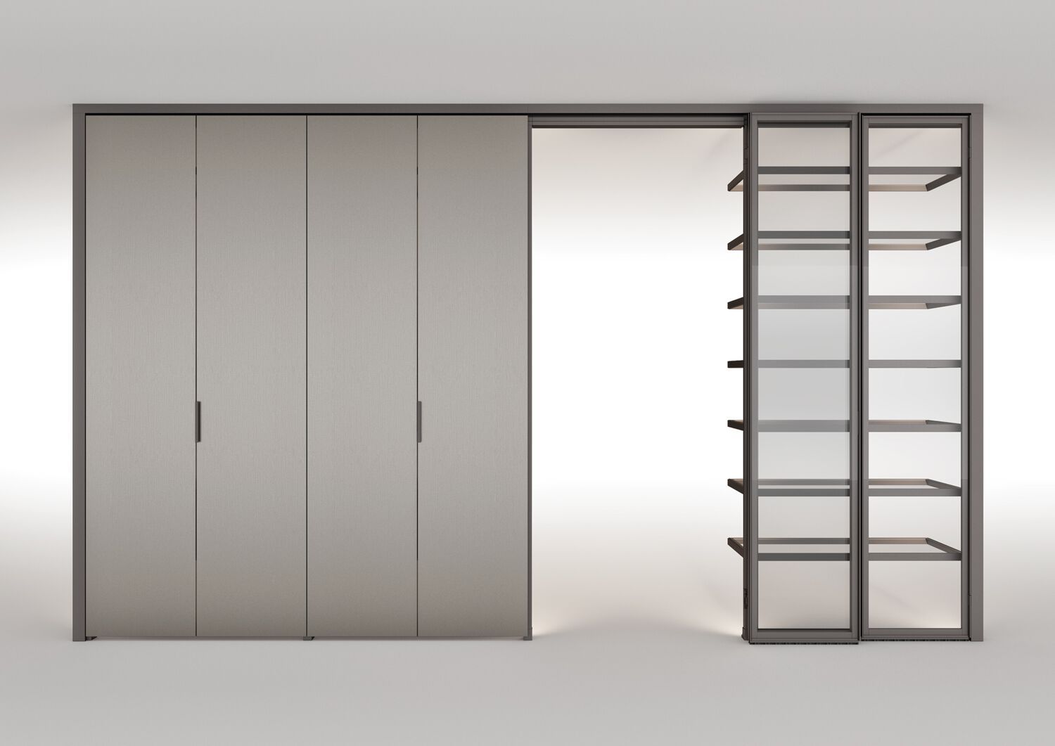 Модульная гардеробная с проходом двери MisuraEmme PALO ALTO FREE ARCH-00143168 - Вид №1