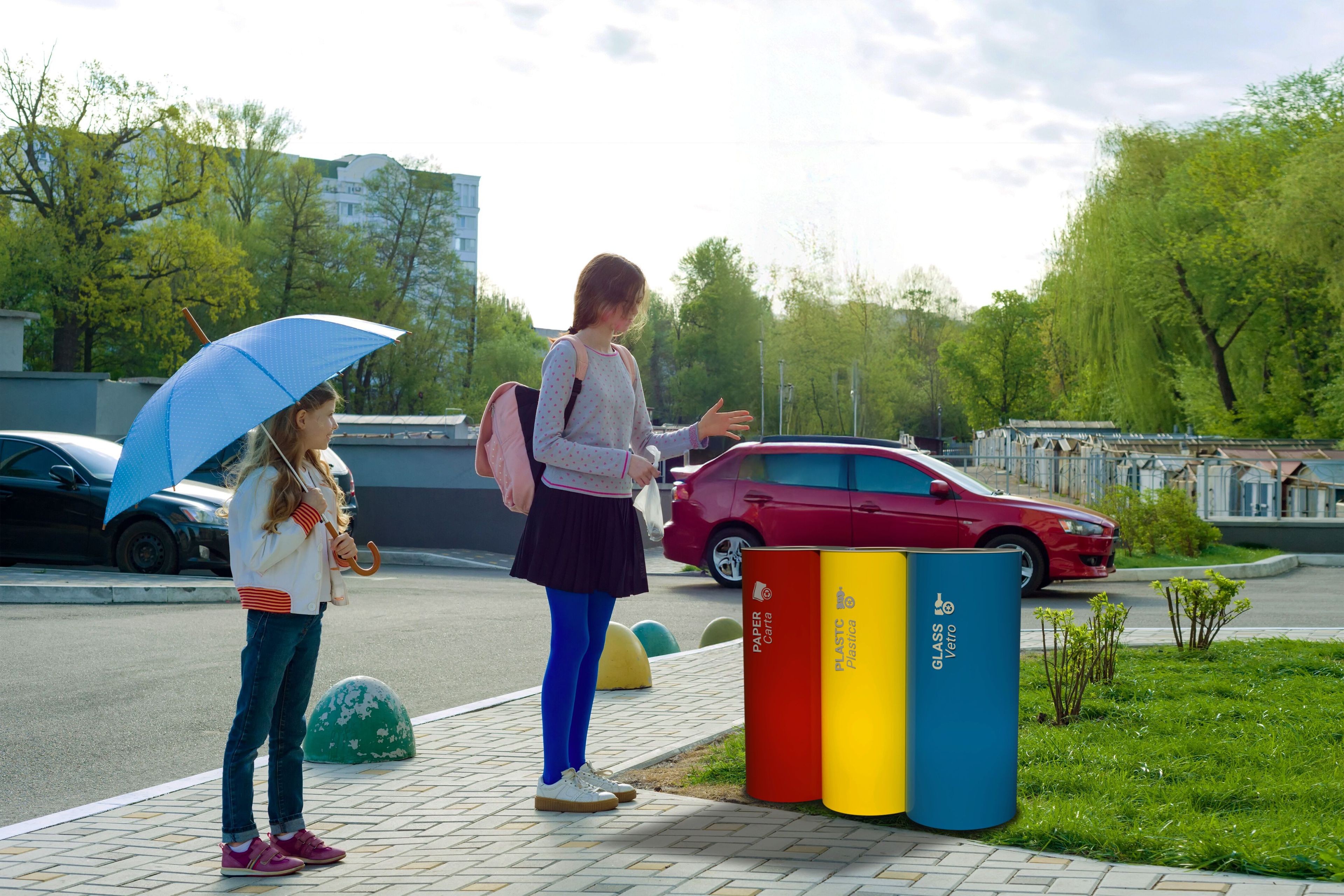 Наружная стальная стойка для мусора для утилизации отходов Studio Città ECOROUND ARCH-00049751 - Вид №2