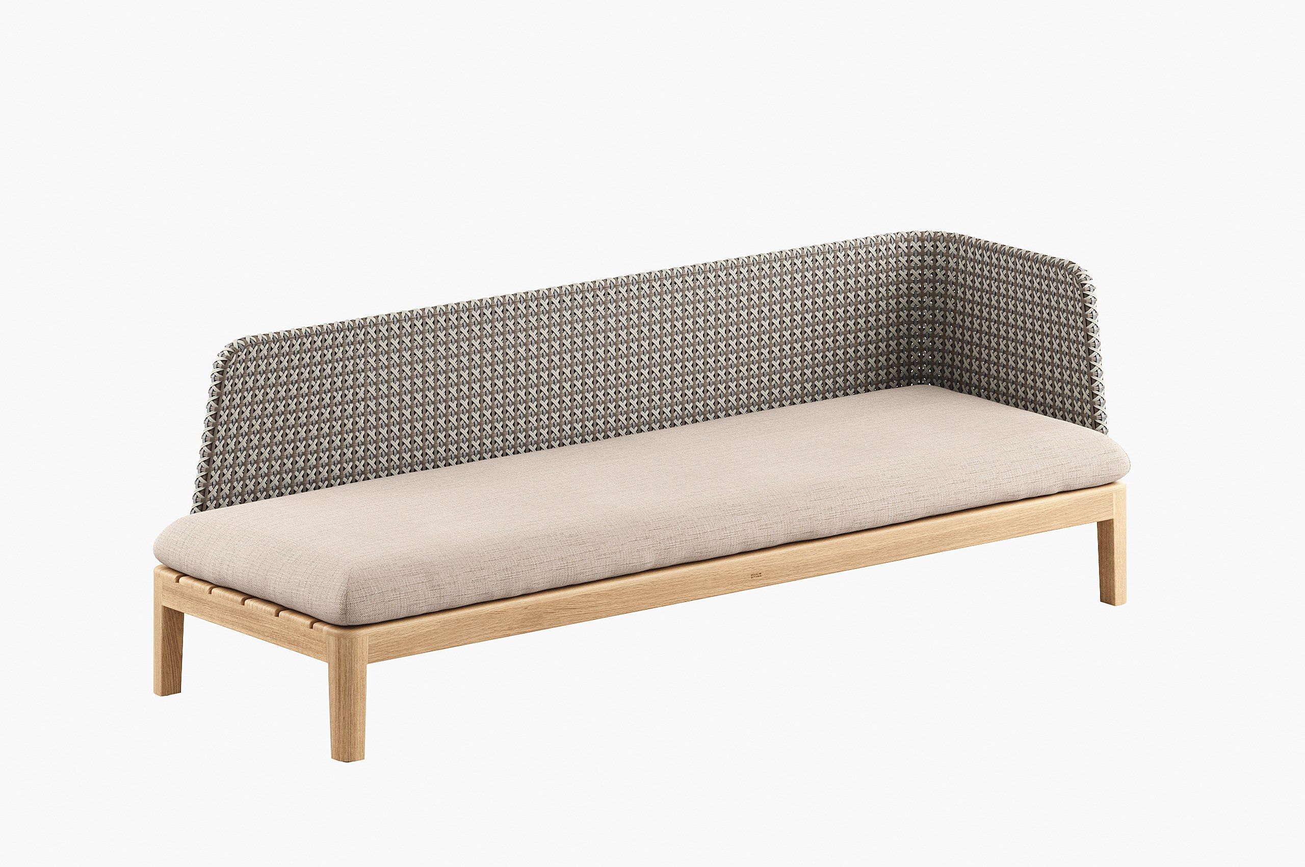 Садовая спальная кровать, обитая синтетической тканью и тиком Royal Botania Calypso Lounge ARCH-00126757 - Вид №7