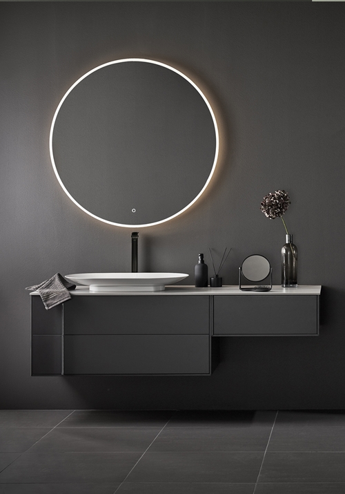 1590021 Шкаф Для Умывальника Edge 1000 Серый Антрацит Hafa  Антрацитовый  - Вид №3