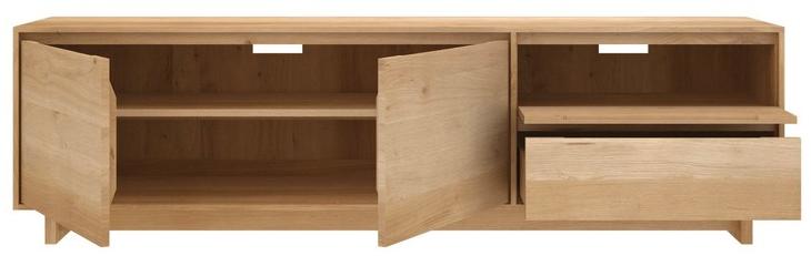 Ethnicraft Низкая тумба под тв из массива дерева Oak wave 51453 - Вид №1