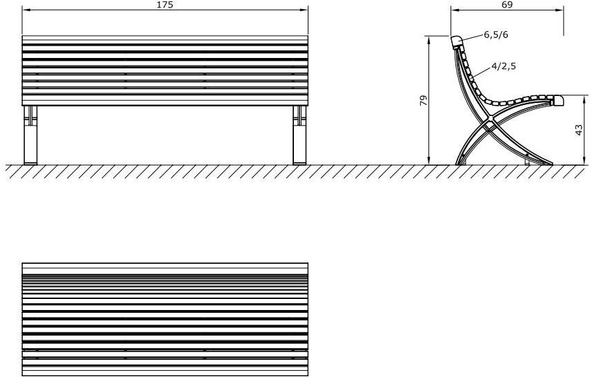 Euroform W Деревянная скамейка со спинкой  50  - Вид №4