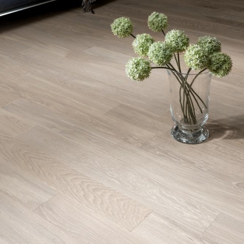 Паркет Ёлка Coswick Ренессанс Белый Иней Лак Дуб Селект (Гладкая) 647.7х107.95 мм 11401158 - Вид №3