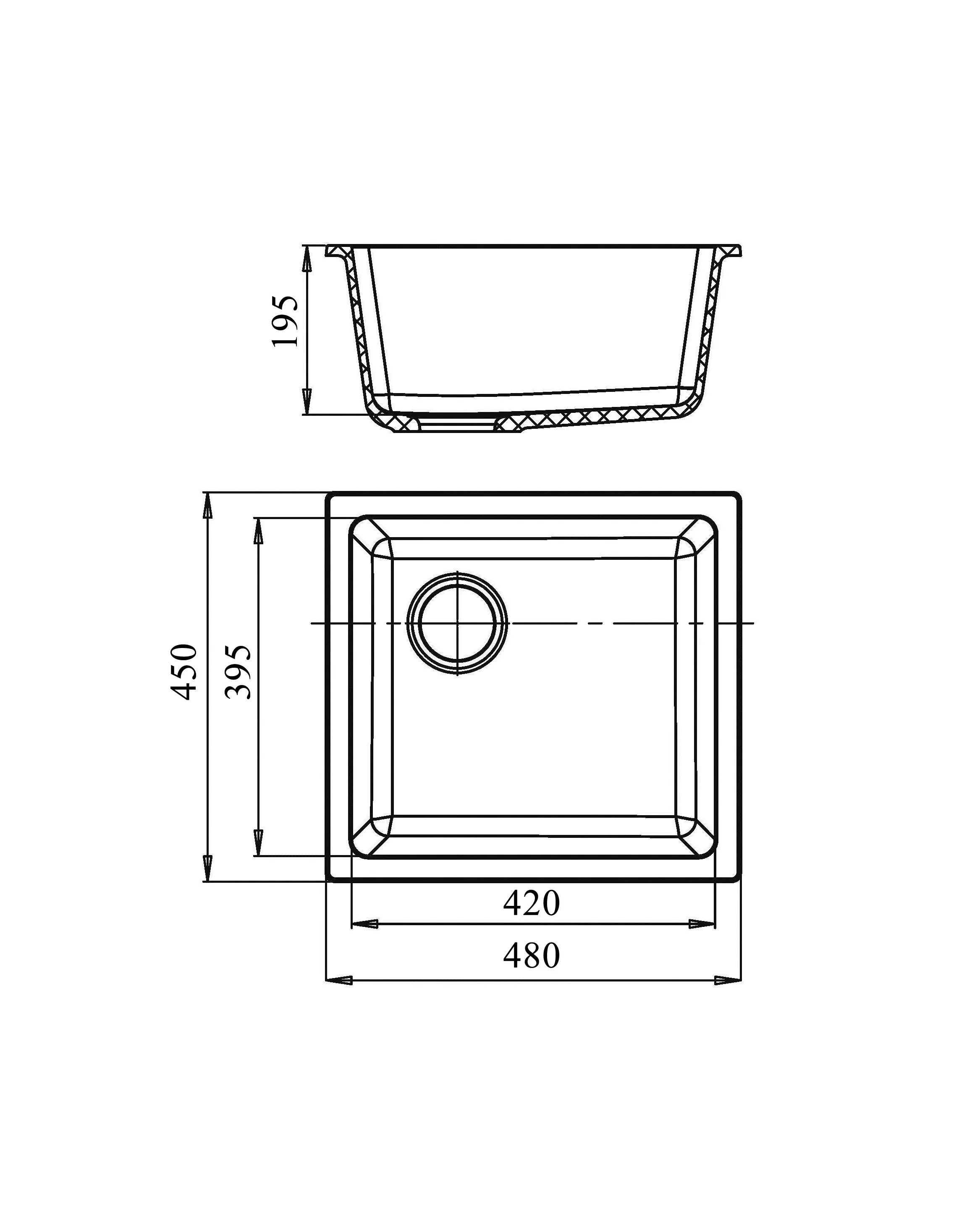 Кухонная мойка Кварц Ewigstein S570 GranFest 4540-S570 - Вид №1