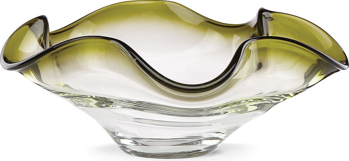 10607977 Lenox Чаша Lenox "Органик" 28см (зелёная) Хрусталь бессвинцовый 