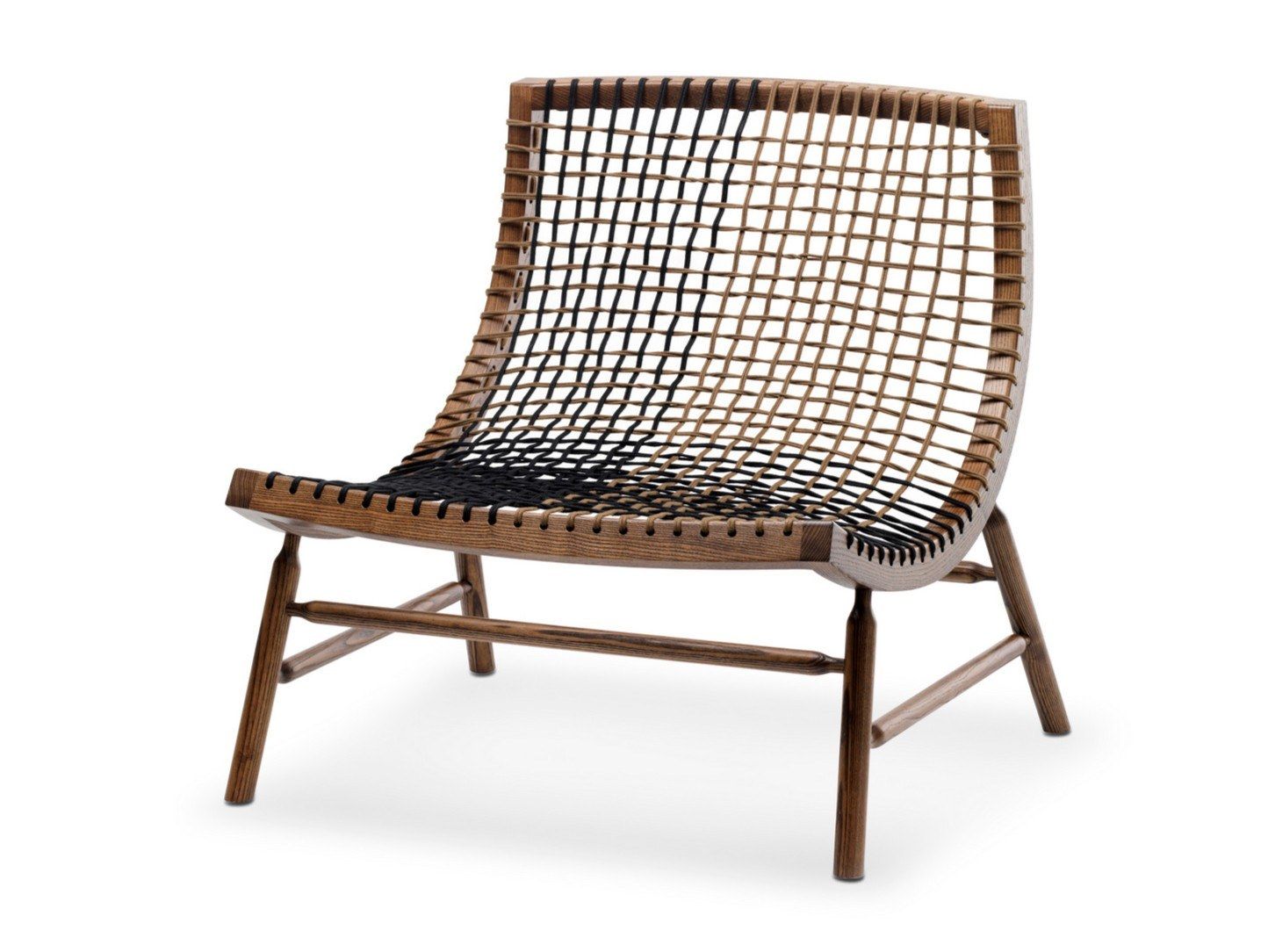 Кресло из массива дерева и морской веревки Saba Italia SITAR ARCH-00023219