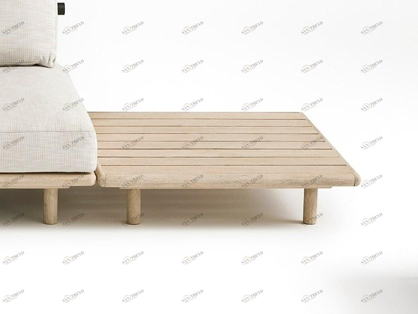 RODA Низкий квадратный садовый столик из тика Eden sun-id-1404332