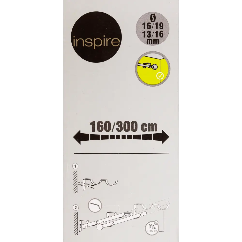 Карниз двухрядный раздвижной Inspire Трапеция 160-300 см цвет белый 81976821 STLM-2121902  - Вид №8