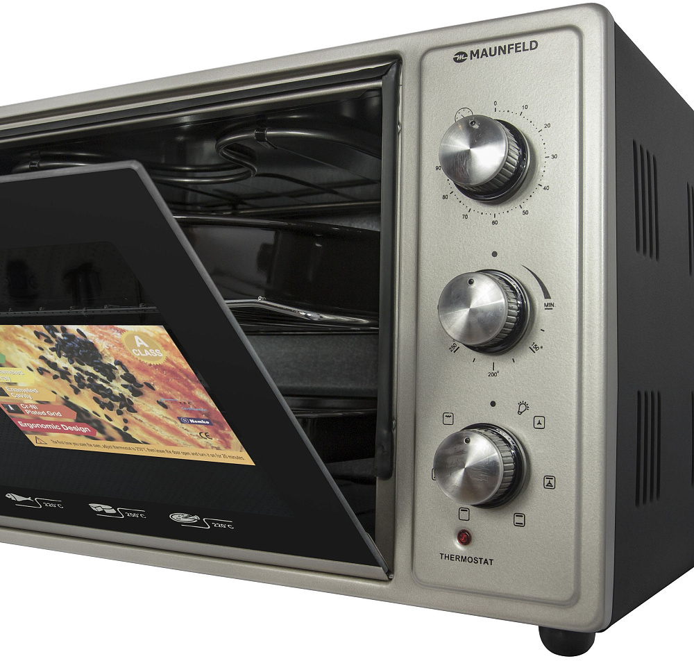 CEMOA.456.S1 Мини-печь / ширина 60 см, механическое управление, 45 л,конвекция, нерж. сталь Maunfeld Santreyd  - Вид №2